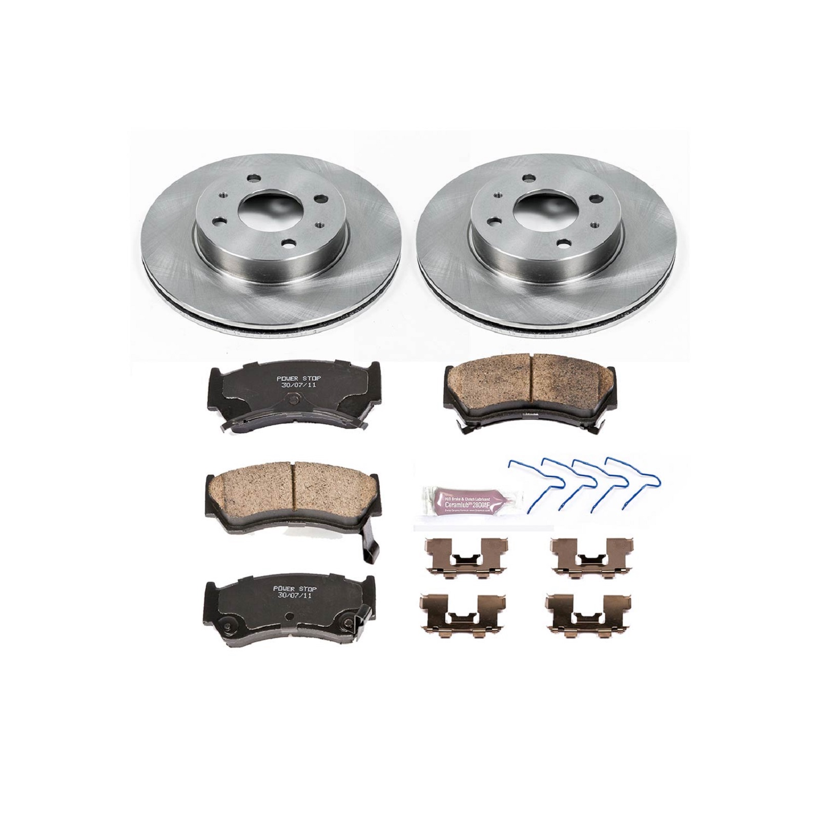 Power Stop KOE1172 Front 1-Click OE Replacement Brake Kit for 200SX / Sentra