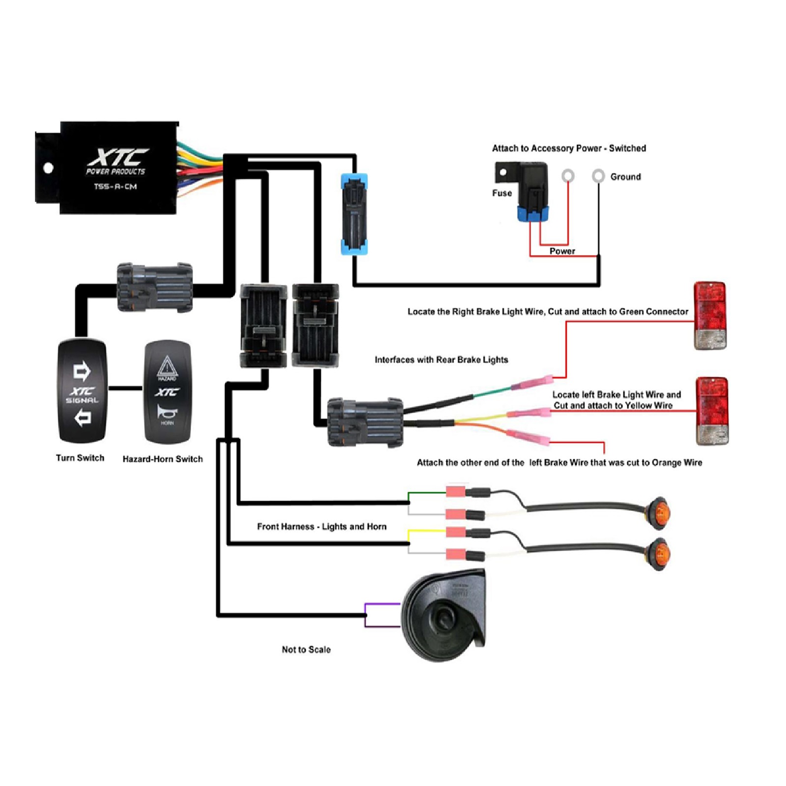 XTC Power ATSUNII SelfCanceling Turn Signal Kit w/ Horn & OEM